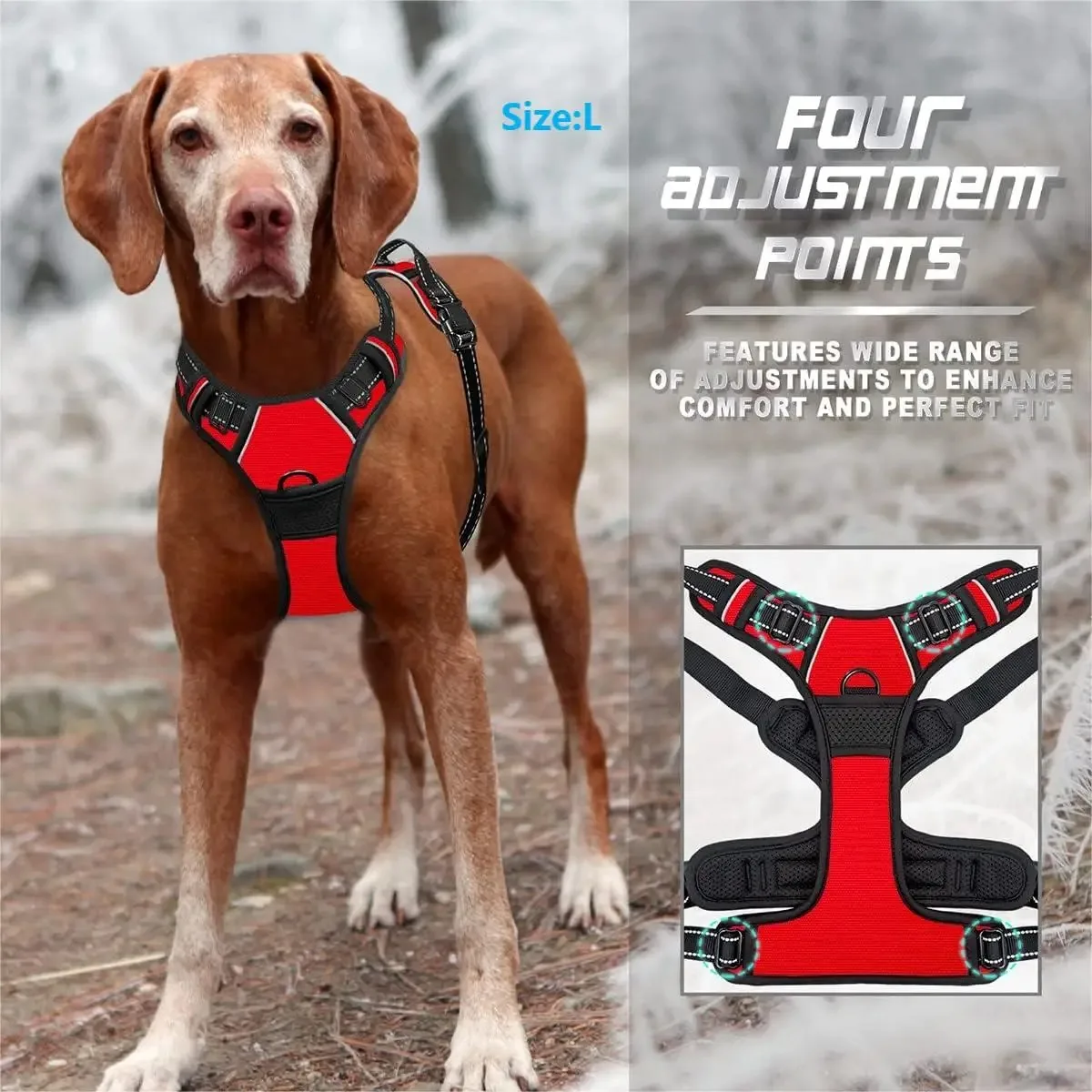 No-Pull Reflective Dog Harness with Handle