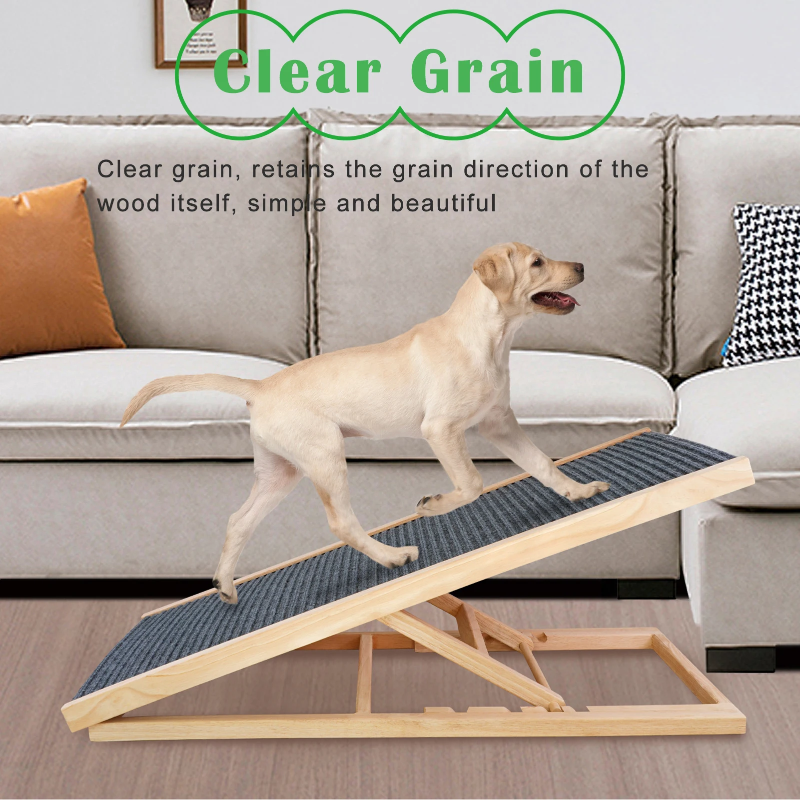 FlexStep™ Adjustable Wooden Pet Ramp - Image 3